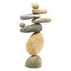 BestNest Ancient Graffiti Stone Cairns Set, 2-Piece Stacked Rock Sculptures