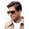 CARFIA Square Driving Polarized Sunglasses for Men Spring Hinge Eyewear