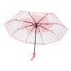 FOMIYES Cherry Blossom Transparent Umbrella Compact Fold Automatic Windproof Travel