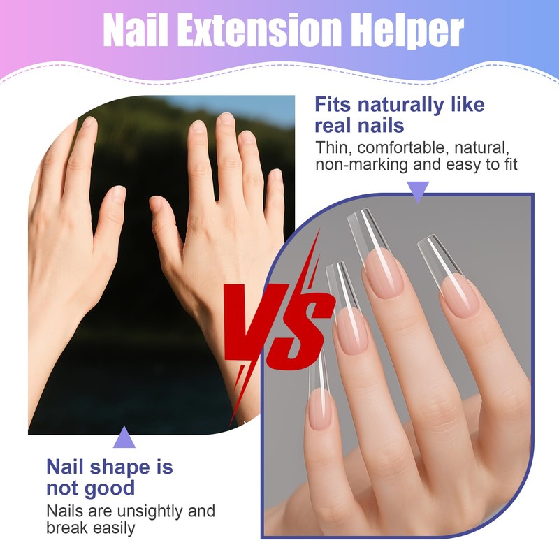tiyiyok 120 Piece Dual Nail Forms Set, Dual Shape Nails