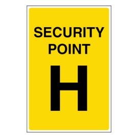 V Safety Security Point H 100 x 150 mm - 2mm Rigid Plastic