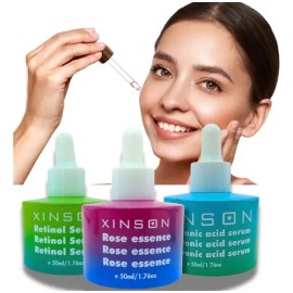 Serum Facial Kit4 Hidrante Acido Esencia Rosa Retinol Essenc                                                                                          