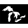 Great Lakes Die Cut Window Sticker Decal (State of Michigan)