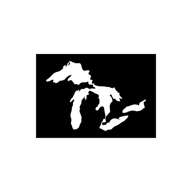 Great Lakes Die Cut Window Sticker Decal (State of Michigan)