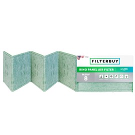 Filterbuy 24x12 Ring Panel Air Filter (6 Link), 2-Ply MERV 8 HVAC AC Furnace Filters Replacement (1-Pack)