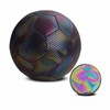 Reflective Football PU Glowing Sports Soccer Ball with Pump for