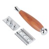 Men's Classic Double Blade Safety Shaving Razor Manual Wood Handle