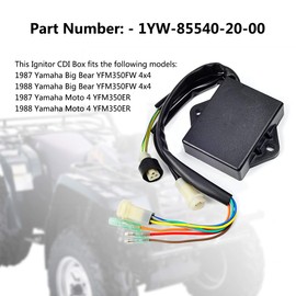 Caja de encendido CDI para Yamaha Big Bear YFM350FW 4x4 y Moto 4 YFM350ER, 1YW-85540-20-00