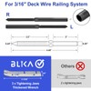 BLIKA 20 Pack 3/16" Black Right&Left Handed Thread Swage Lag