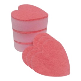 Perastra Heart Shaped Sponge, Dual-Sided Kitchen Scrubber for Washing Dishes, Pots, Pans and General Household Cleaning, Light Pink (6 Pack)