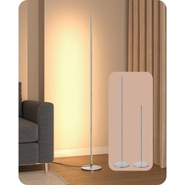 EDISHINE LED Corner Floor Lamp, Minimalist Dimmable Mood Light, Adjustable Height, 57.5" Standing Tall Lamp for Living Room, Bedroom, Home Office, 3000K Warm White Light