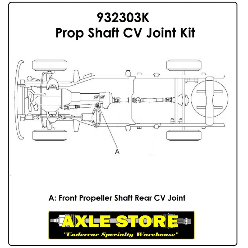 Drive Tech America 4WD 4X4 Front Prop Shaft (Rear) CV