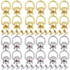 30Pcs Brass Rivet Button Ball Studs Rivets D Ring 360