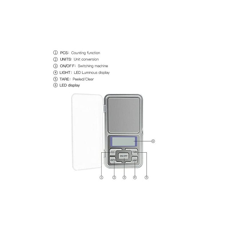0.1g - 500g Gram Mini Digital LCD Balance Weight Pocket