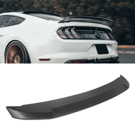 ECOTRIC Rear Trunk Spoiler Wing Compatible with 2010-2014 Ford Mustang Coupe Shelby GT500 Style Unpainted Black