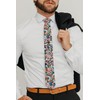 DAZI - Corbata de algodón con estampado floral para hombre,