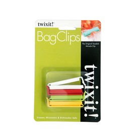 Linden Sweden Twixit Bag Clips, Small, Mixed Colors, Set of 4