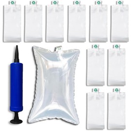 Pack of 100 Air Cushion Preforms, 100 x 150 mm Air Cushion, Inflatable Bags, Air Cushion, Packing Filling Material, Air Bags, Bubble Bags, Transport Padding Material, with Reusable Pumps