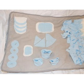 JHJ Pet Dog Pig Snuffle Mat Nosework Feeding Mat Interactive Puzzle XL 38"