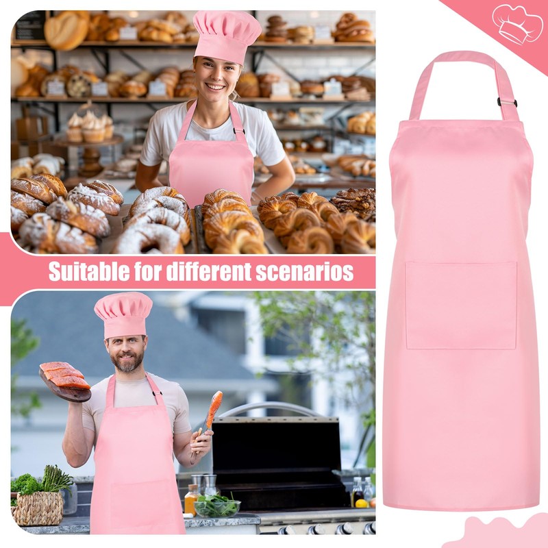 SATINIOR 2 Pcs Chef Costume for Women Men Chef Hat