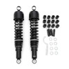Black Performance Rear Motorcycle Dual Spring Shocks 365mm 14 3/8"