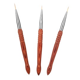 FRCOLOR 3 Pcs Nail Art Design Pen Lightweight Handle for Easy Painting for Manicure Art Fine Detail Work and Floral Patterns for Professionals and Home Use