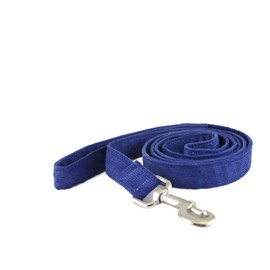 The Good Dog Company- Hemp Corduroy SIX FT Dog LEASHES Available in 9 Colors (Rust, Marigold, Bronze, Avocado, Blue, Plum, Pink, Red, Black) Sold in 1”, ¾”, ½” Widths (3/4 Inch Width, Blue)