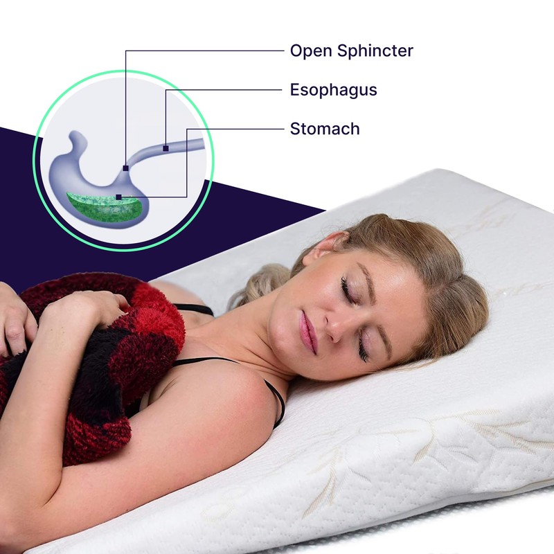 Back Support Systems Acid Reflux Wedge Pillow for Sleeping or