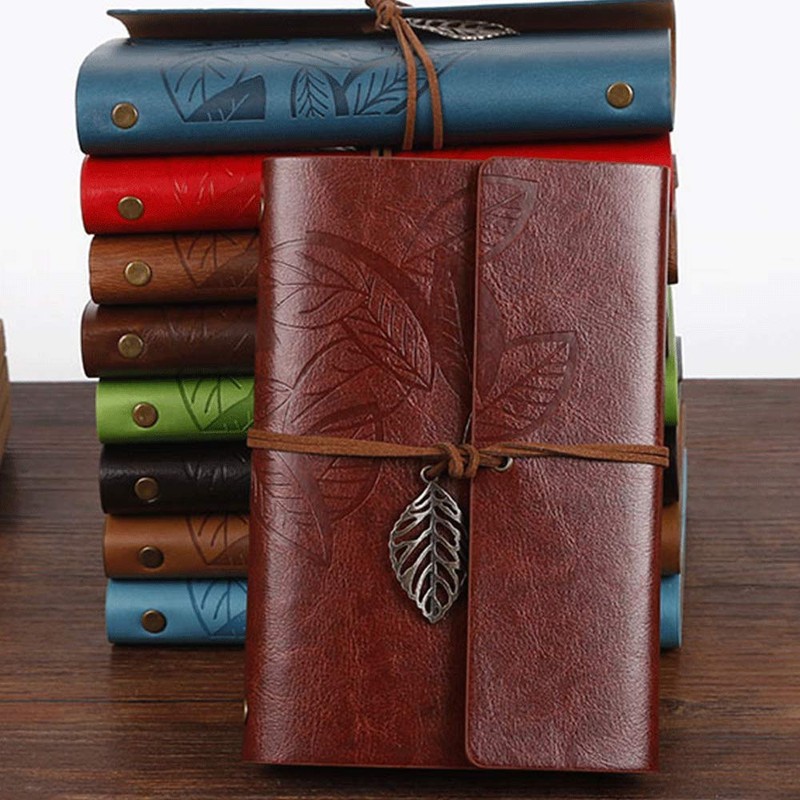 Loose Leaf Writing Books POWERTOOL Leather Cover Ruled Wirebound Journal