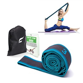 Exercise Resistance Band, High Elastic Resistant 9 Loops Yoga Stretching Strap, Ideal for Tone Muscles Dancer Gymnast Warm up Rehab Physical Therapy Recovery Flexibility Hamstring, Free Bag and Guide