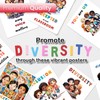 bqw bqw Diversity Posters for Classroom - 8 Multicultural Posters