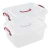 Bblina 2 Packs 8 Liters Clear Storage Boxes, Plastic Latching