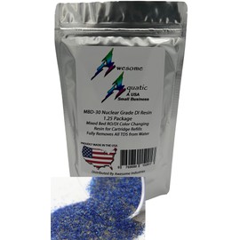 Awesome Aquatic Mixed Bed DI Resin 1.25 lb Resintech MBD-30 Nuclear Grade Color Changing DI Resin Deionization RO/DI 10" Filter Cartridge Refill (1.25 lb)