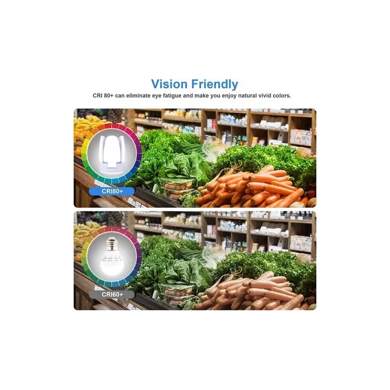 Yinlikede Luz Led Deformable De Garaje Led 6000lm 60w 2pzs