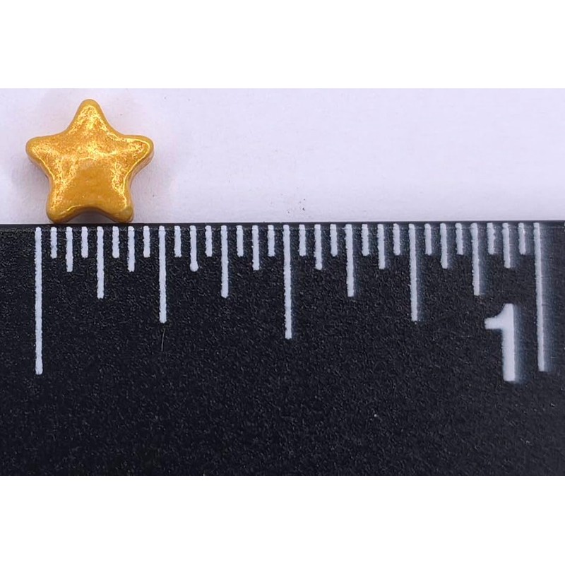 NCS Star Edible Sprinkles – Metallic Gold 7mm Cupcake, Cake