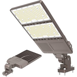 OPENLUX UL Listed LED Parking Lot Light 320W 256W 192W Adjustable with Photocell 48000LM LED Shoebox Pole Flood Lights Arm Mount 5000K IP65 Outdoor Street Court Commercial Lighting AC 100-277V