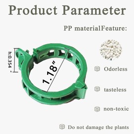 50 Pcs Heavy-Duty Plant Support Clips – Durable Plastic Trellis Clips for Tomatoes, Grapes, Vegetables, and Climbing Plants – Garden Vine Clips for Upright Growth and Healthier Plants (Green)
