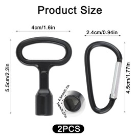 Yewseas 2 sets of triangular keys, triangular keys, daily use for valves on elevators, gas meters, measuring boxes