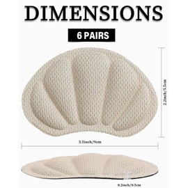 KGDUYC 6 Pairs of Heel Pads Comfortable Insoles for Too Large Shoes Swimming Shoes Pads Sticker High Heel Grip Prevents Friction Foot Care Heel Protection Shoe Filler Inserts, Heel Me, Heel Pads