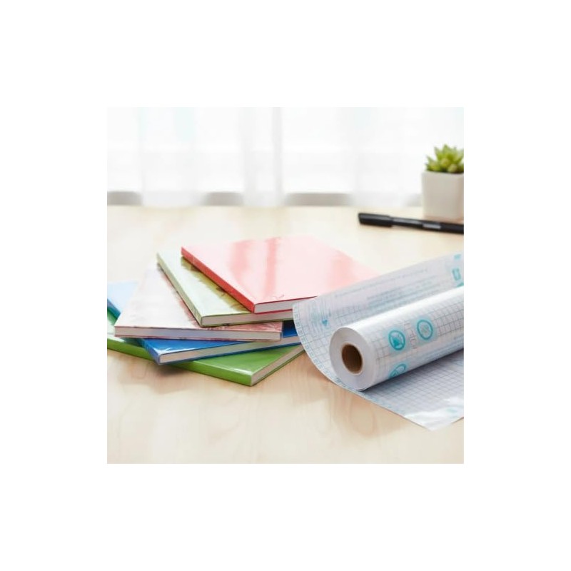 Delta Rollo Mica Autoadherible Transparente Contac Mica para Forro Cuadernos,