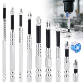 BOXOB New Upgraded High Magnetic Screwdriver Drill Bit Set with Magnetic Ring, Durable Alloy Steel Electric Screwdriver Set Anti Slip Shock Proof Precision Bits for Impact Drill