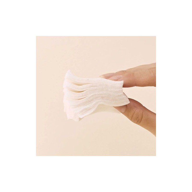 HEVEBLUE [HEVEBLUE]Bleach-free Biodegradable Stretchy 100% Cotton Pads (60ea)