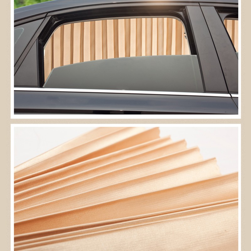 4Pcs Car Curtains Car Side Window Sunshade Curtain Magnetic Rail