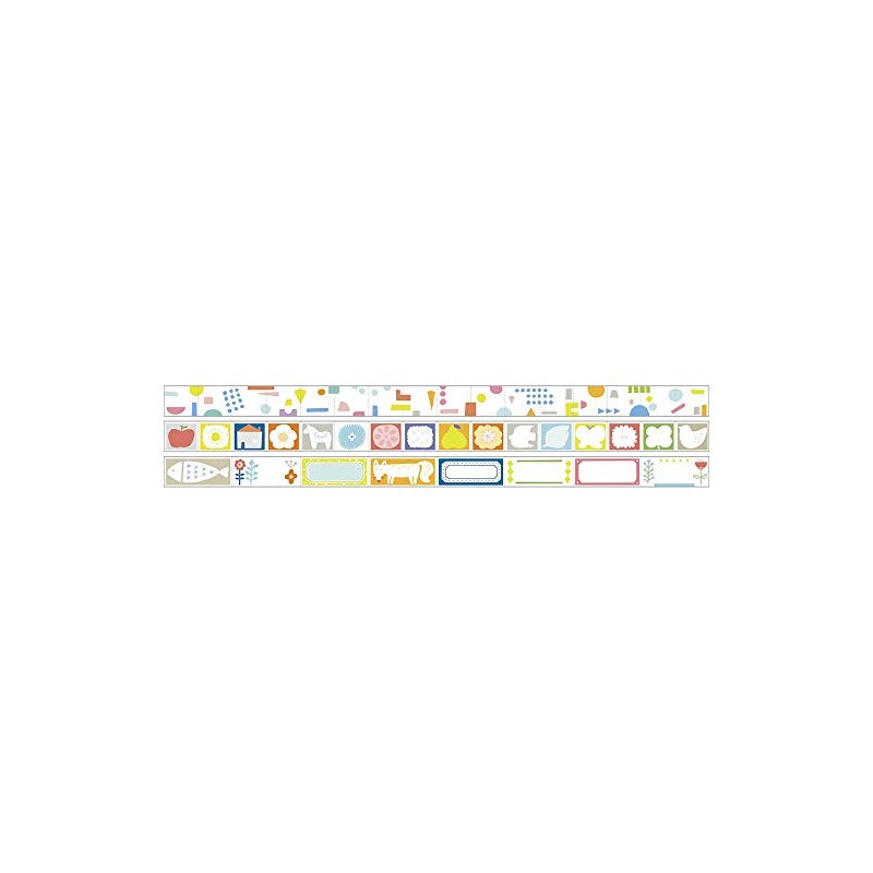 Marks MST-FA22-B Masking Tape, Perforated, Slim, Notebook Deco, Monthly, No