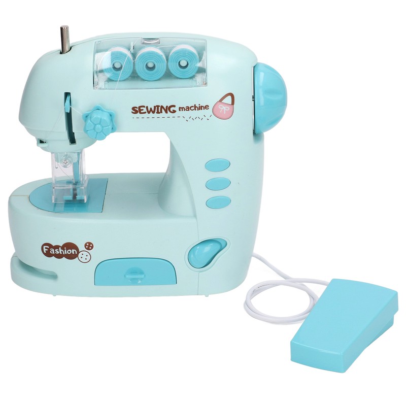 Children Electric Sewing Machine Toy with Threader Ruler Interesting Small