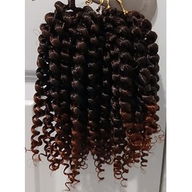 Kenyan Coco Twist. Crochet soft silk curly hair extension that is super light yet voluminous. (1/350)