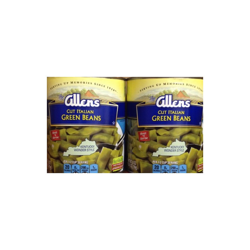 2 Pack of Allens Kentucky Wonder Cut Italian Green Beans: