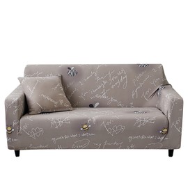 Letter Pattern Comfortable Sofa Cover Protector Slipcover Home Decor(for 2 Seat Sofa)