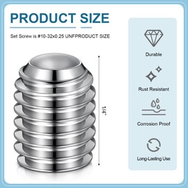 Yaocom 2 Piece RP25620 Set Screw Compatible with Delta Faucet Set Screw #10-32 x 1/4 inch Stainless Steel Allen Head Hexagon Screws