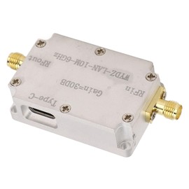 Acouto Lna Rf Wideband Amplifier 10M-6Ghz High Gain SMA Female Connector for Radio Lna Amplifier